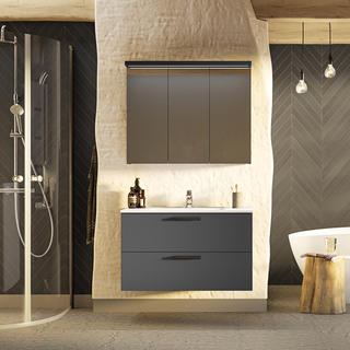 Pesuallaskaappi Jord Antracit Matta 900