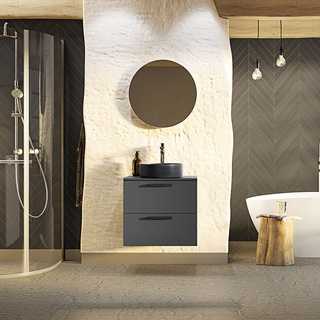 Pesuallaskaappi Jord Antracit Matta 600