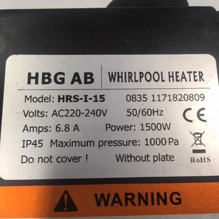 U.Värmare 1,5Kw Med Termostat