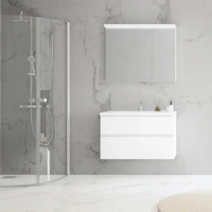 Kylpyhuonekaluste Westerbergs Himmel valkoinen leveys 900