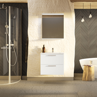 Pesuallaskaappi Jord Valkoinen Matta 600