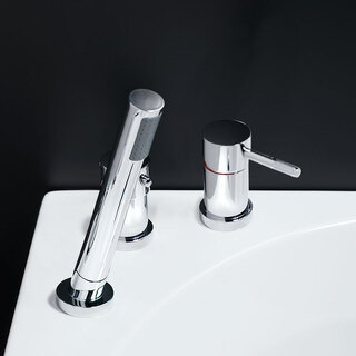 Round Bathtub Mixer Chrome