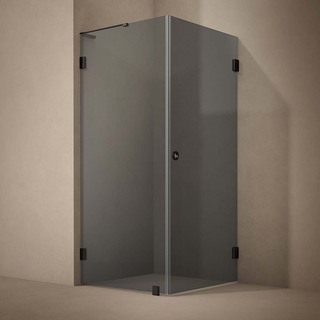 Suihkunurkka Combi Lynx Harmaa Lasi 100X100 Musta