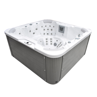 Ulkoporeamme Viken Marmoroitu Valkoinen/Harmaa