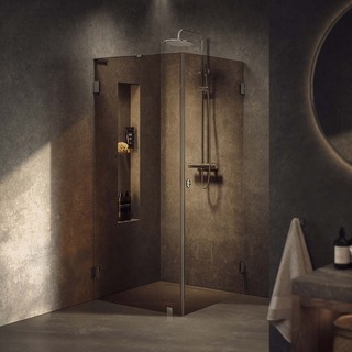Suihkunurkka Combi Lynx Pronssilasi 90X100 Kromi
