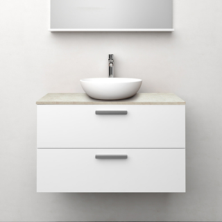 Pesuallaskaappi Jord Valkoinen Matta 900