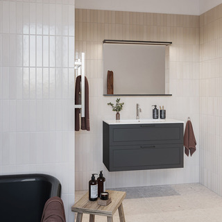 Pesuallaskaappi Nejd Antracit Matta 900