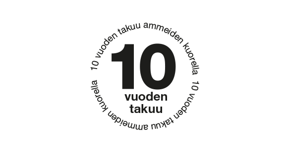 10 vuoden takuu